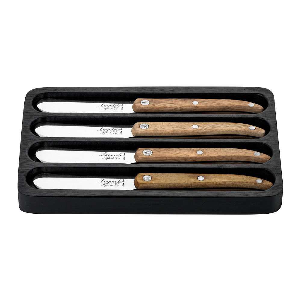 LAGUIOLE Innovation - nože na máslo 4 ks, rukojeť dubová