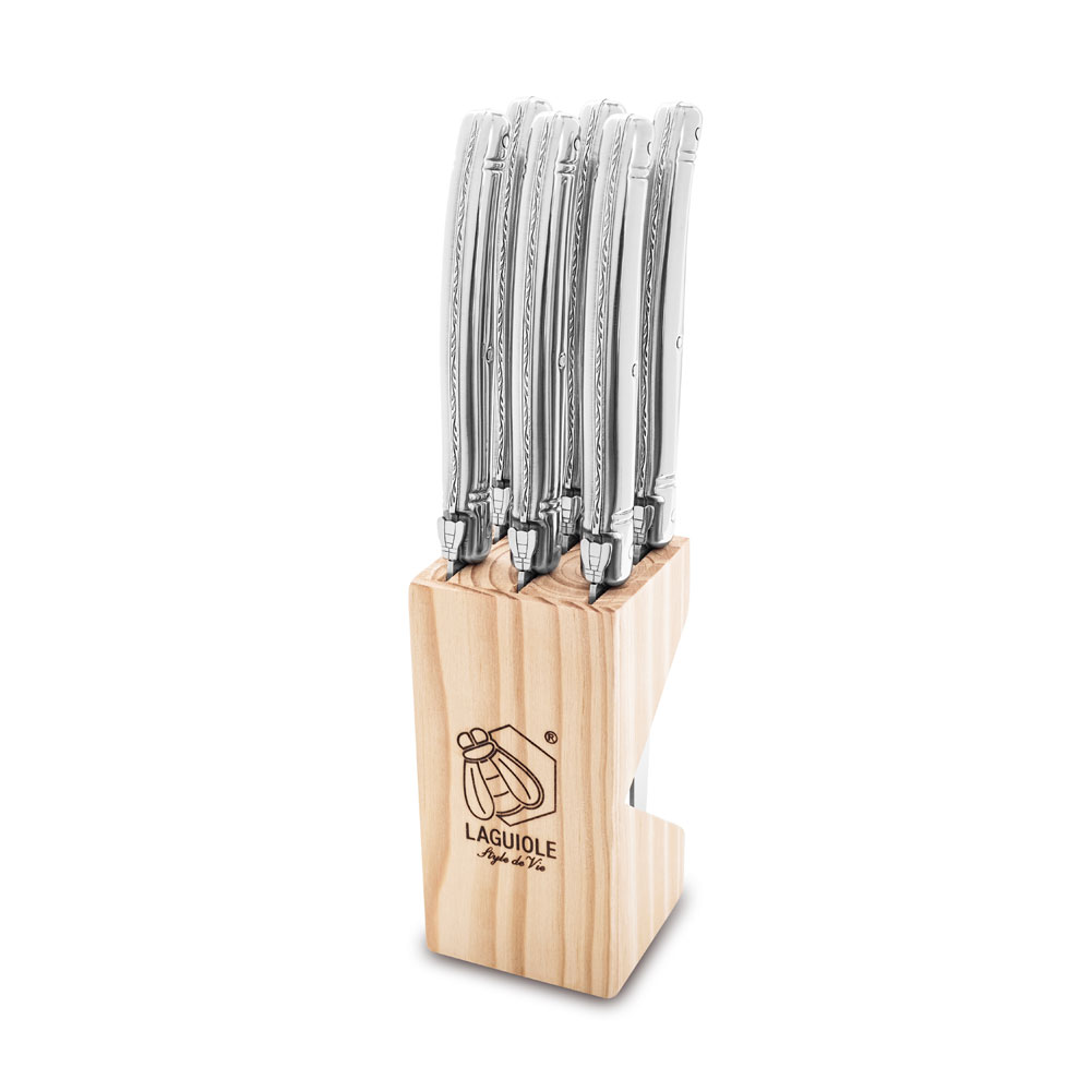 LAGUIOLE Premium - steakové nože 6 ks, rukojeť nerez