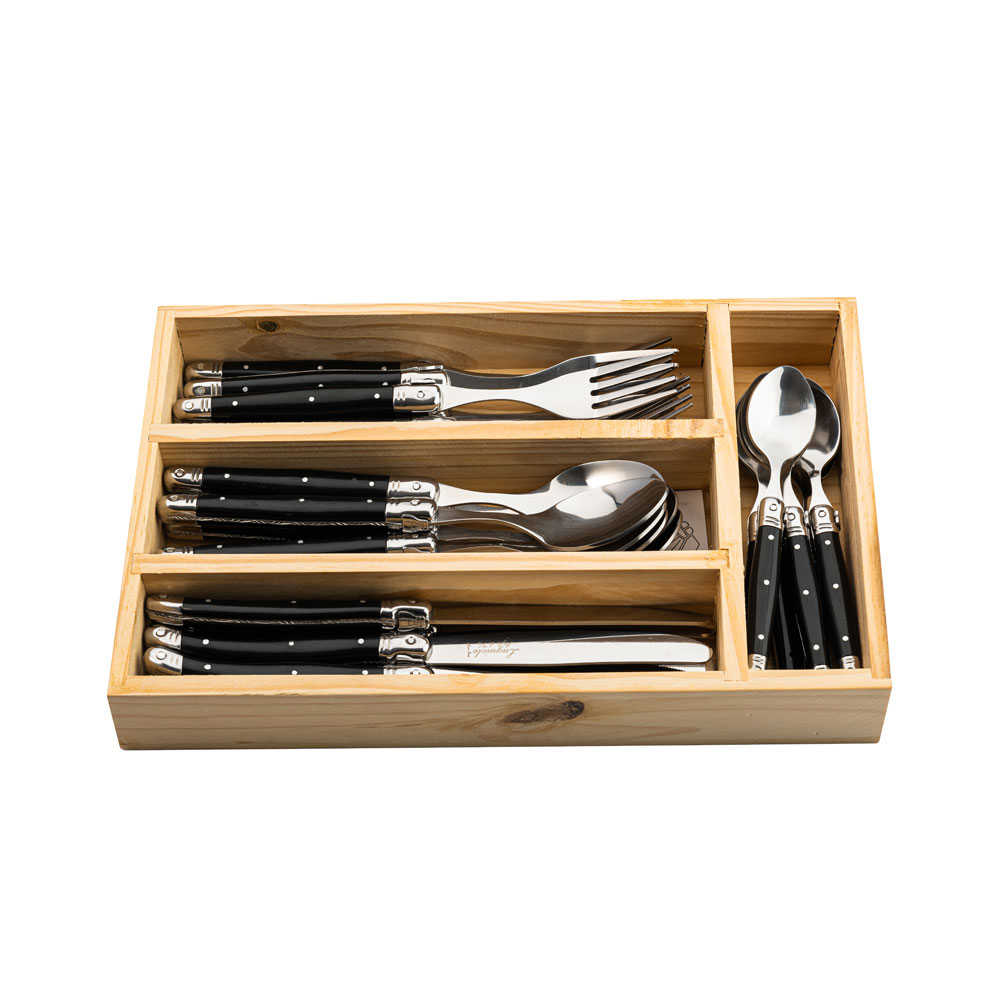 Premium - sada příborů 24 ks, rukojeť černá